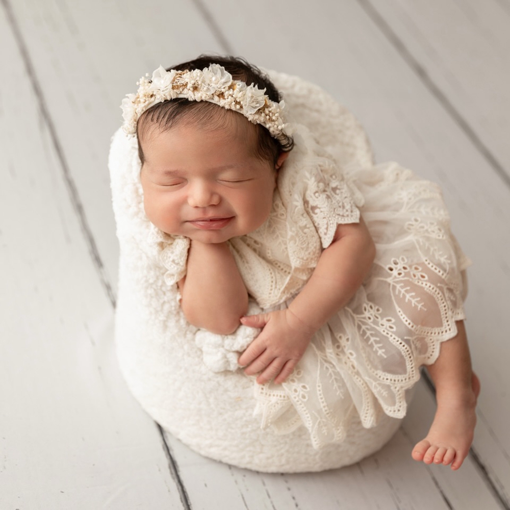 Newborn Baby Girl Romper Floral - Acessórios Profissionais para Fotografia de Recém-Nascidos,