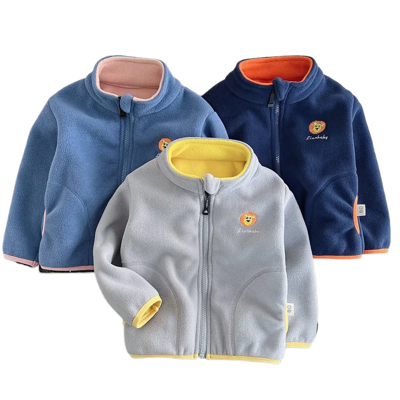 Toddler Boy Winter Fleece Jacket - Novas crianças meninos meninas polar velo