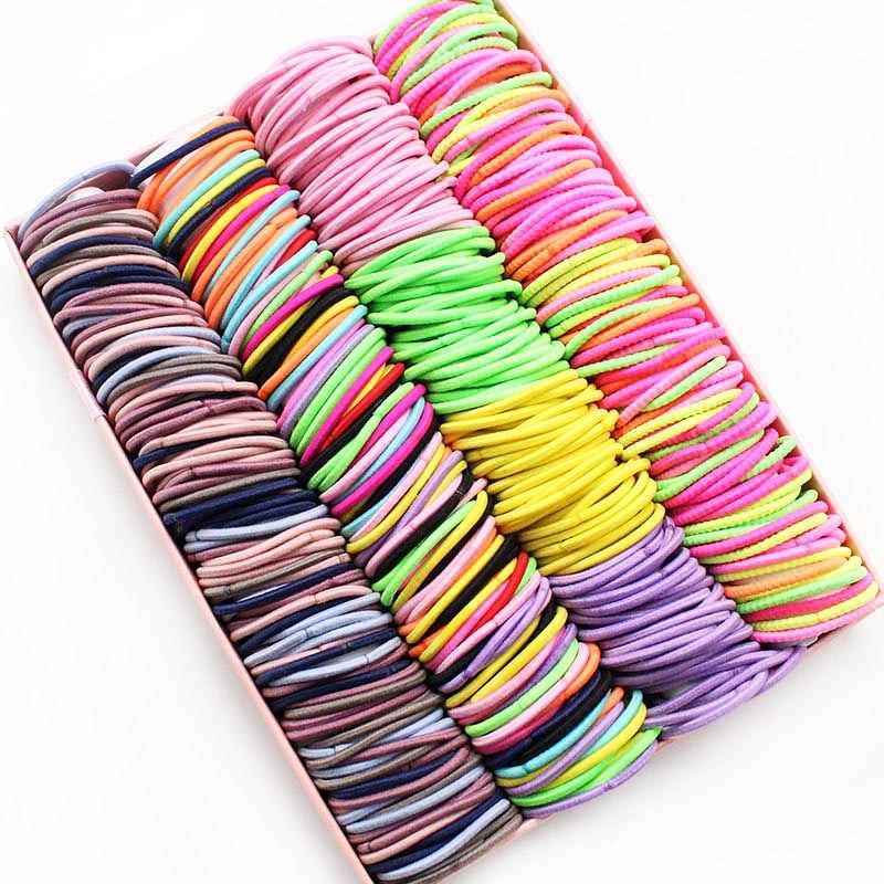 Baby Gear - 100pcs Bandas de cabelo Girl Candy