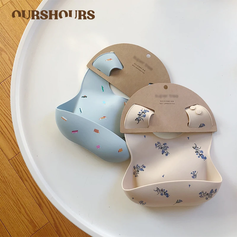 Waterproof Baby Bibs Silicone - Babadores para bebês estilo ins, à