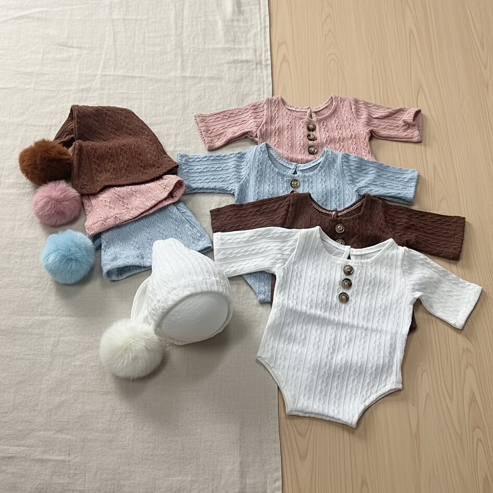 Infant Photography Props Outfit - Adereços para fotografia de recém-nascidos, macacão