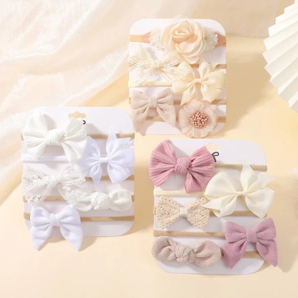Baby Gear - 5 pçs bebê flor laço arco