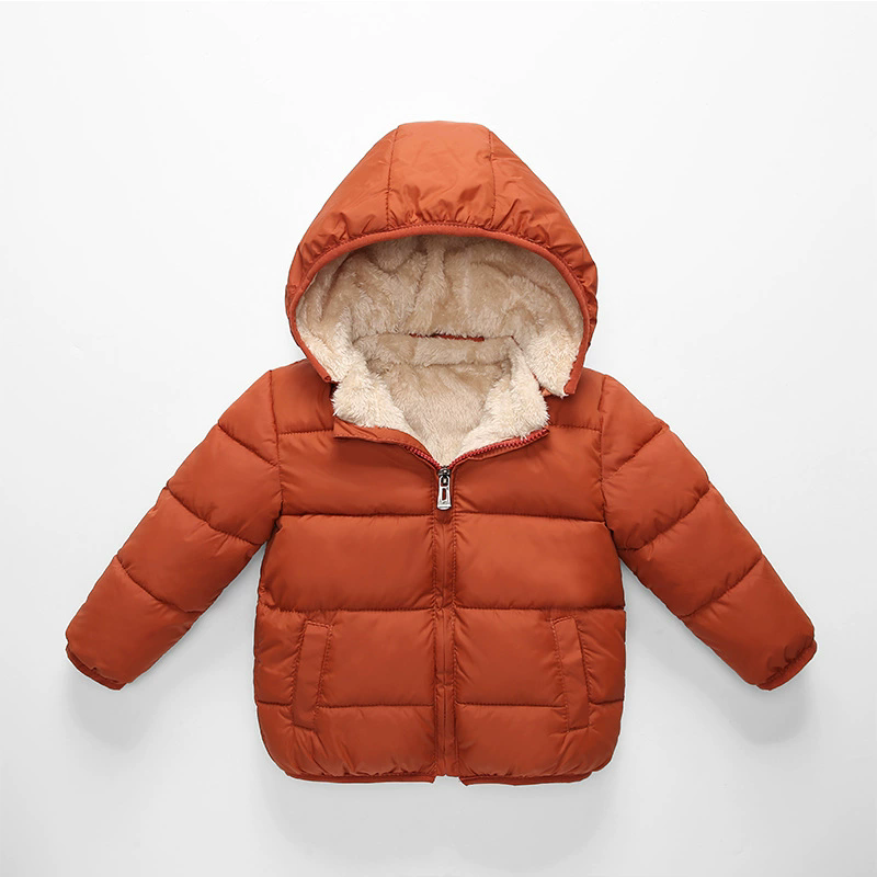 Toddler Boy Winter Fleece Jacket - Jaqueta de Inverno com Capuz para
