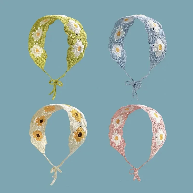 Baby Gear - Coreano ins pai-filho girassol bandana crochê