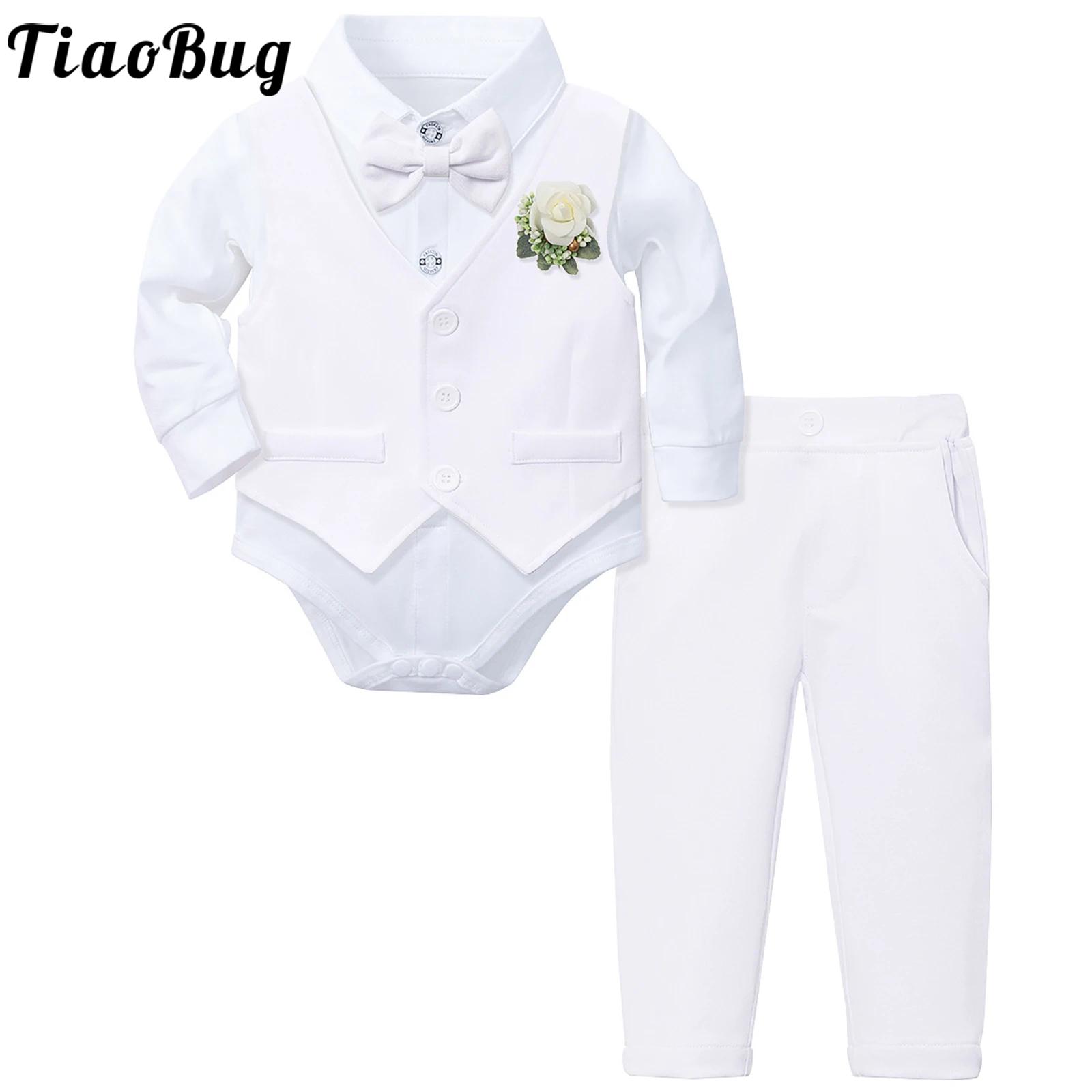 Baby Boy Suit Set Baptism - Bebê recém-nascido meninos roupas de batismo
