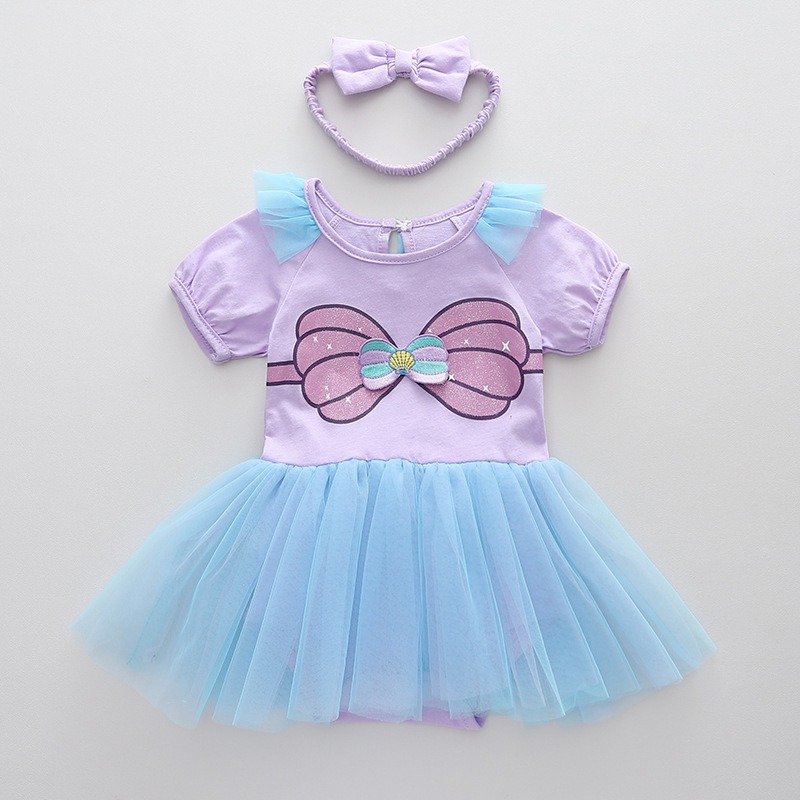Baby Clothes - Macacão tutu para bebês com faixa