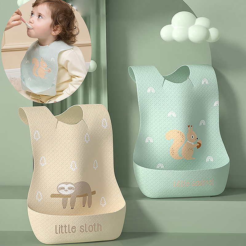 Waterproof Baby Bibs Silicone - Babador ajustável à prova d'água do