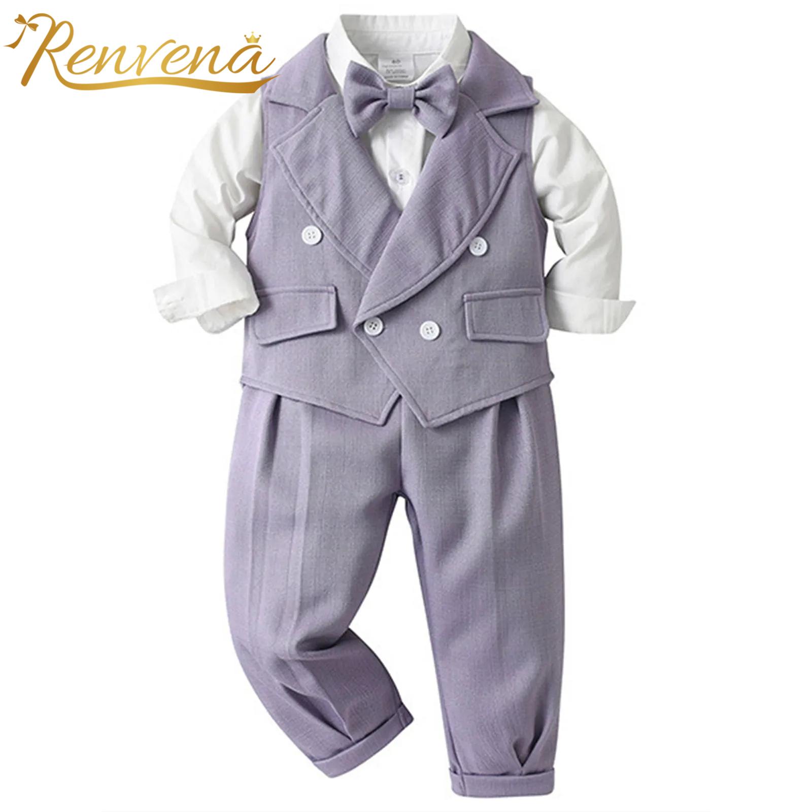 Baby Boy Suit Set Baptism - Bebê meninos cavalheiro terno batismo traje