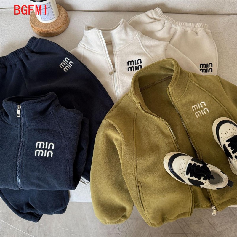 Toddler Boy Winter Fleece Jacket - Primavera outono casual moletom terno inverno