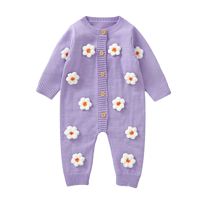 Newborn Baby Girl Romper Floral - Doce floral impressão bebê meninas manga