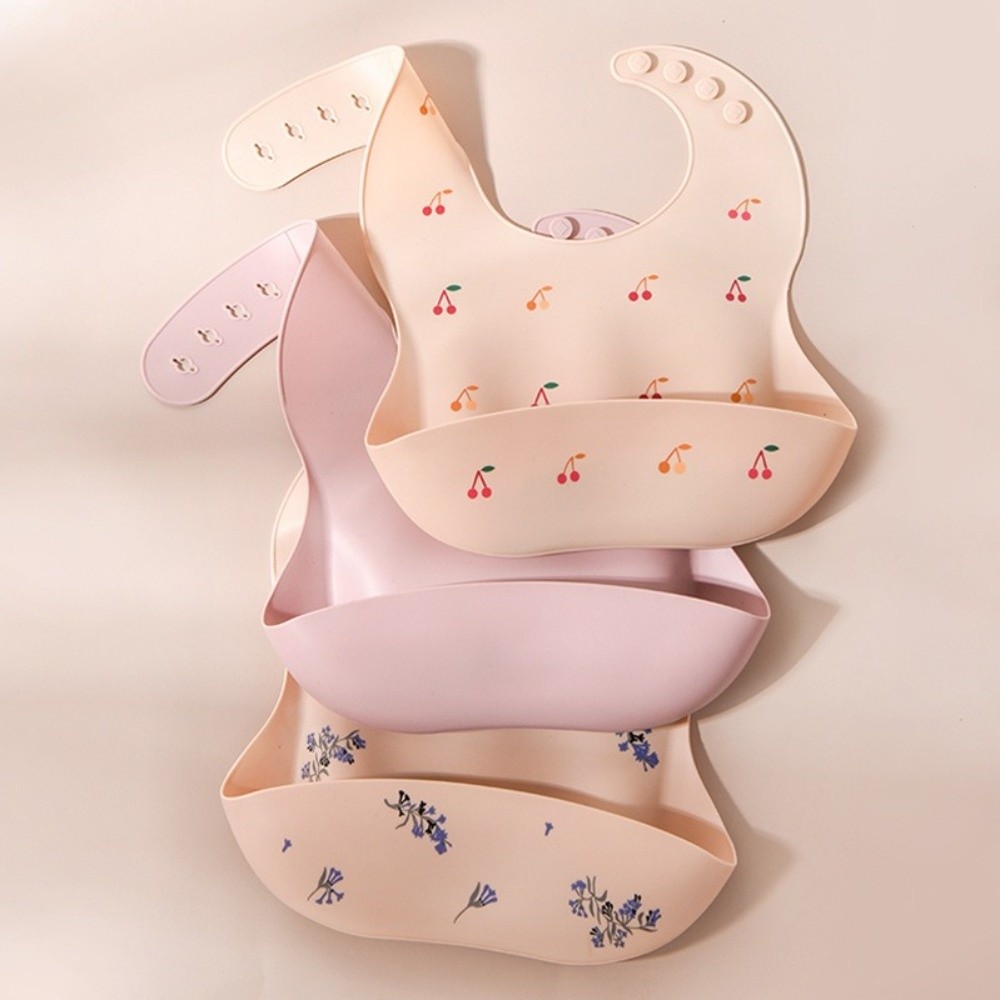 Waterproof Baby Bibs Silicone - Novo Babador de Silicone para Bebês