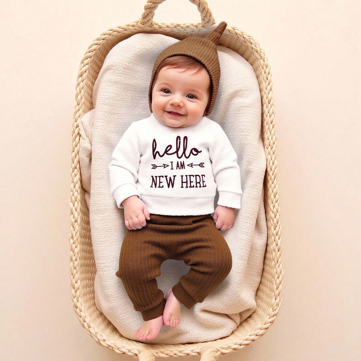 Infant Photography Props Outfit - Conjunto de 2 Peças: Macacão de
