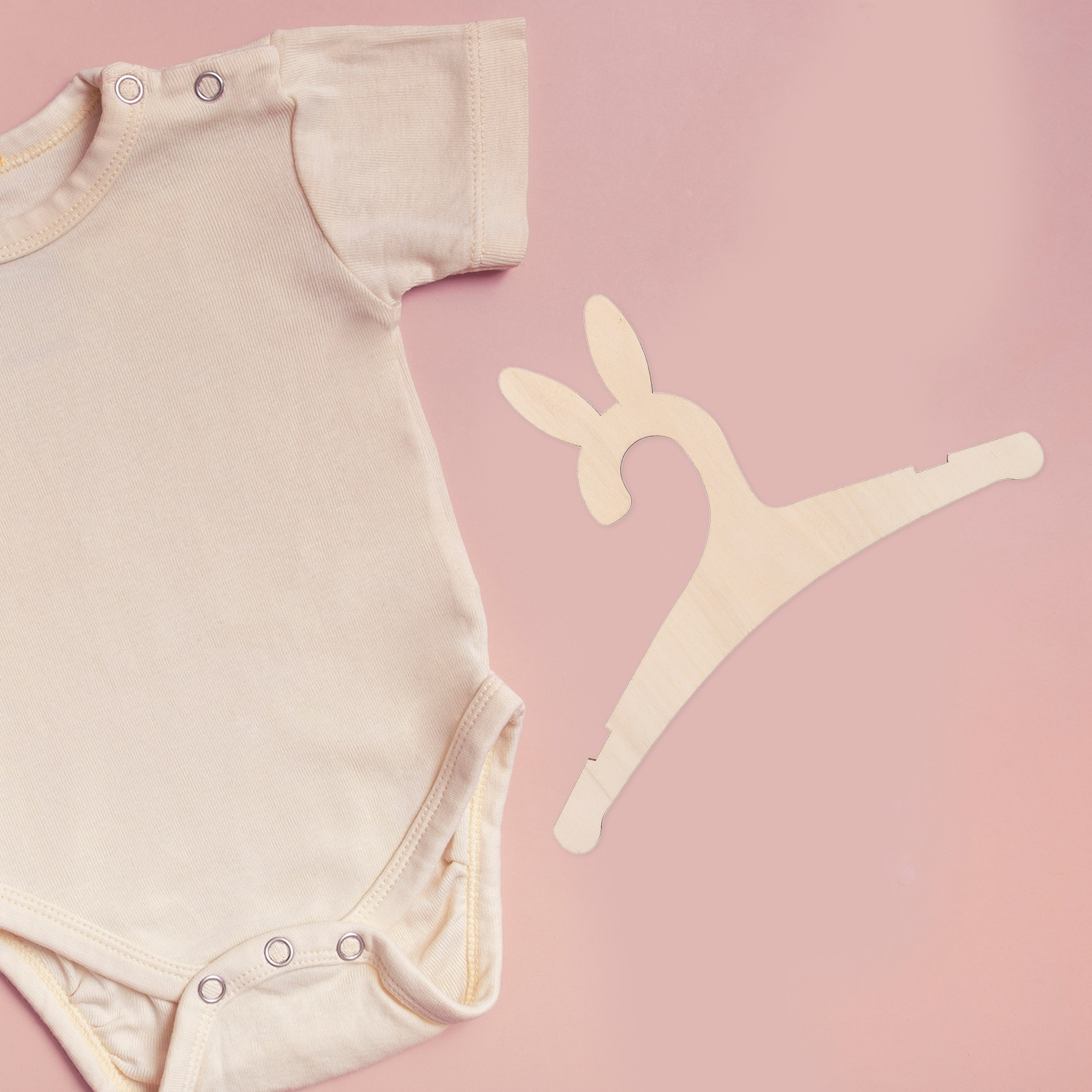 Baby Clothes - 5 Peças Cabides de Madeira DIY