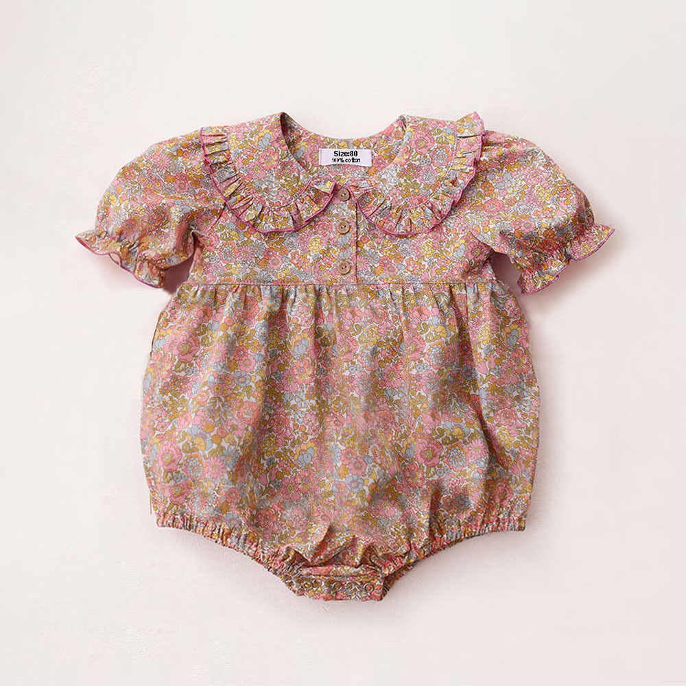 Roupa de Verão para Bebês Recé - Newborn Baby Girl Romper Floral avaliação e preço
