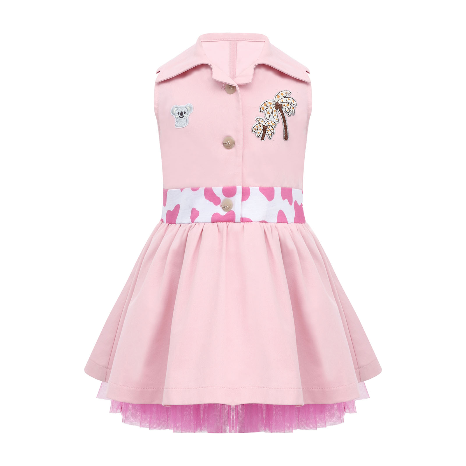 Vestido de Tule Sem Mangas par - Toddler Girl Tulle Party Dress avaliação e preço