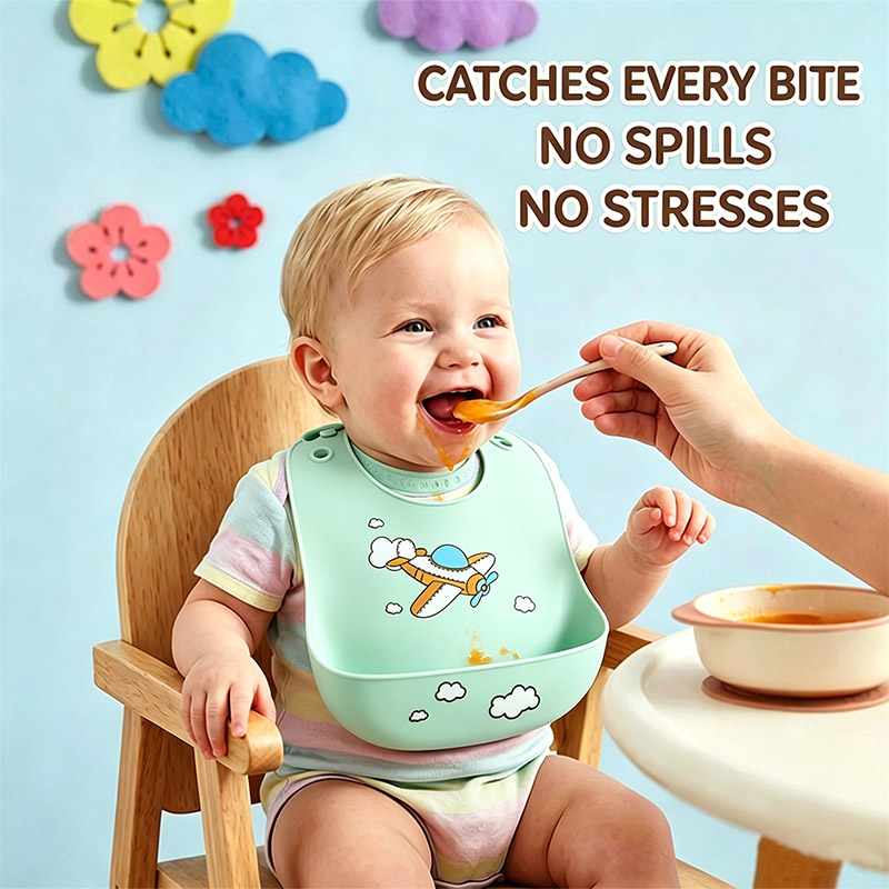 Babador de silicone para alime - Waterproof Baby Bibs Silicone avaliação e preço