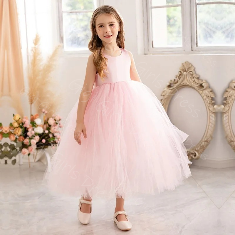 Vestido floral azul para menin - Toddler Girl Tulle Party Dress avaliação e preço