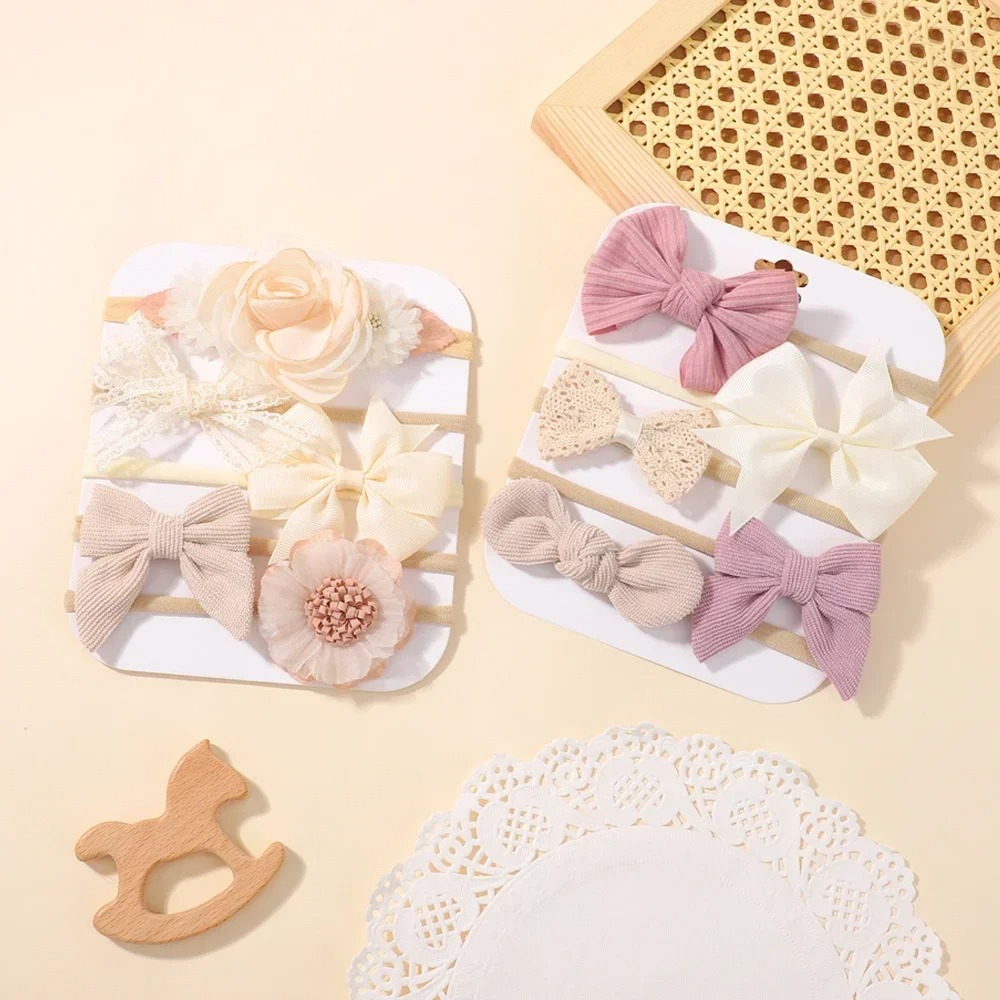 5 pçs bebê flor laço arco band - Baby Gear avaliação e preço