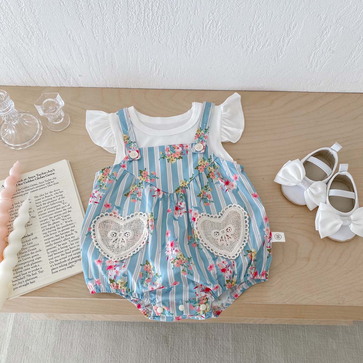 2 peças roupas para recém-nasc - Newborn Baby Girl Romper Floral avaliação e preço