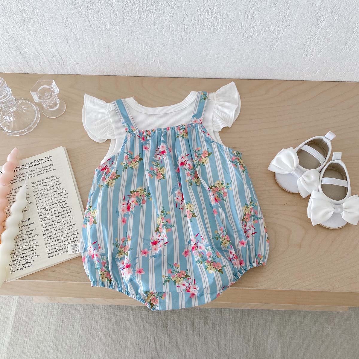 2 peças roupas para recém-nasc - Newborn Baby Girl Romper Floral avaliação e preço