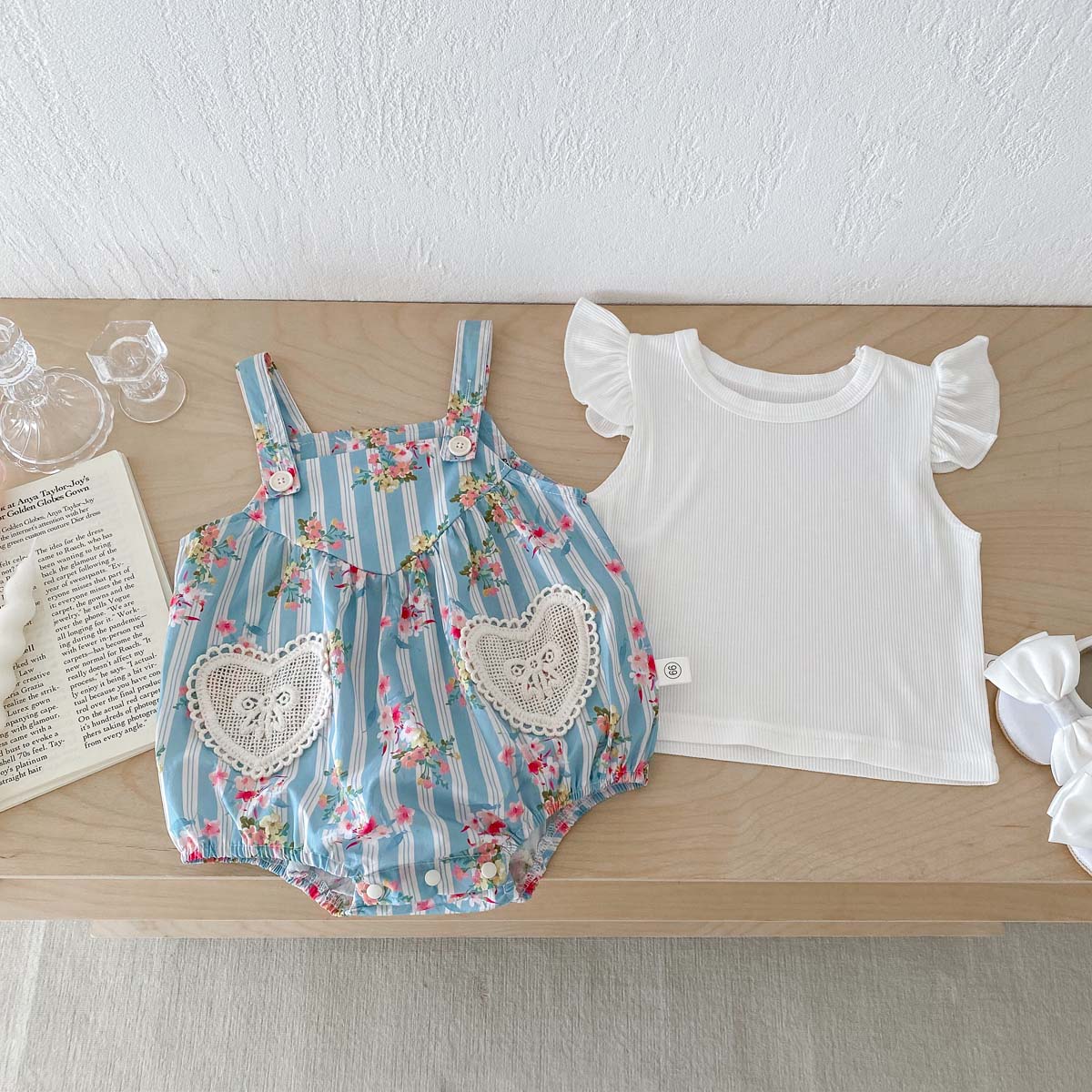 2 peças roupas para recém-nasc - Newborn Baby Girl Romper Floral avaliação e preço