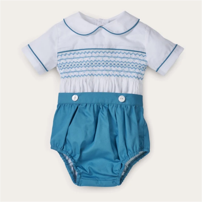 Roupa Vintage Azul para Bebê M - Baby Boy Suit Set Baptism avaliação e preço