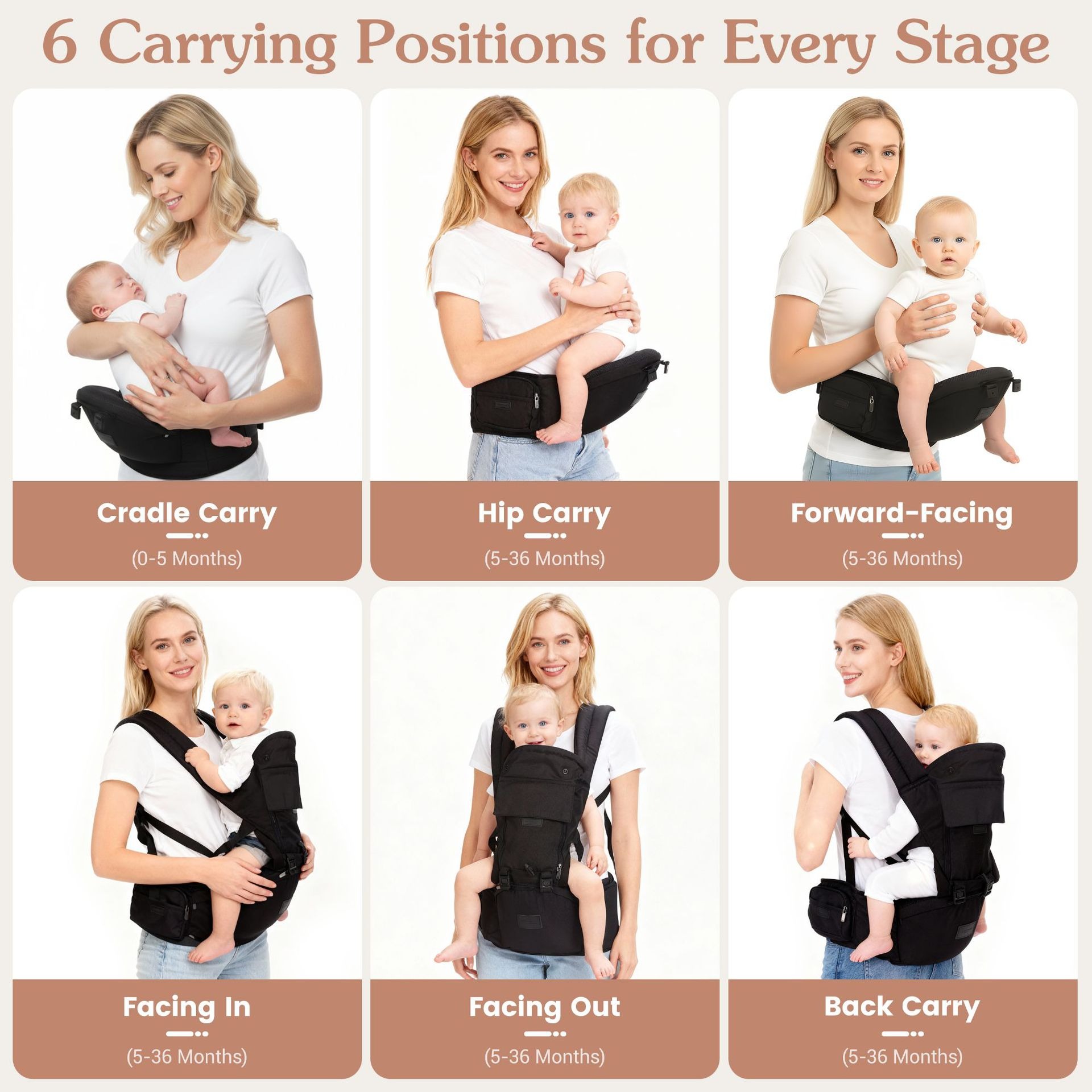 Porta-bebês com assento quadri - Ergonomic Baby Carrier Newborn To Toddler avaliação e preço