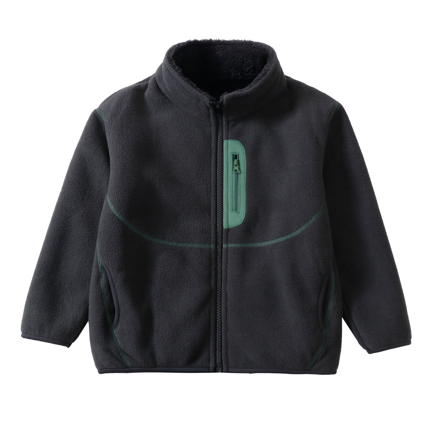 Casaco de Lã Dupla Face para M - Toddler Boy Winter Fleece Jacket avaliação e preço