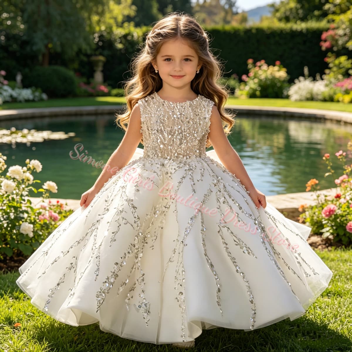 Vestido de Dama de Honra Luxuo - Toddler Girl Tulle Party Dress avaliação e preço