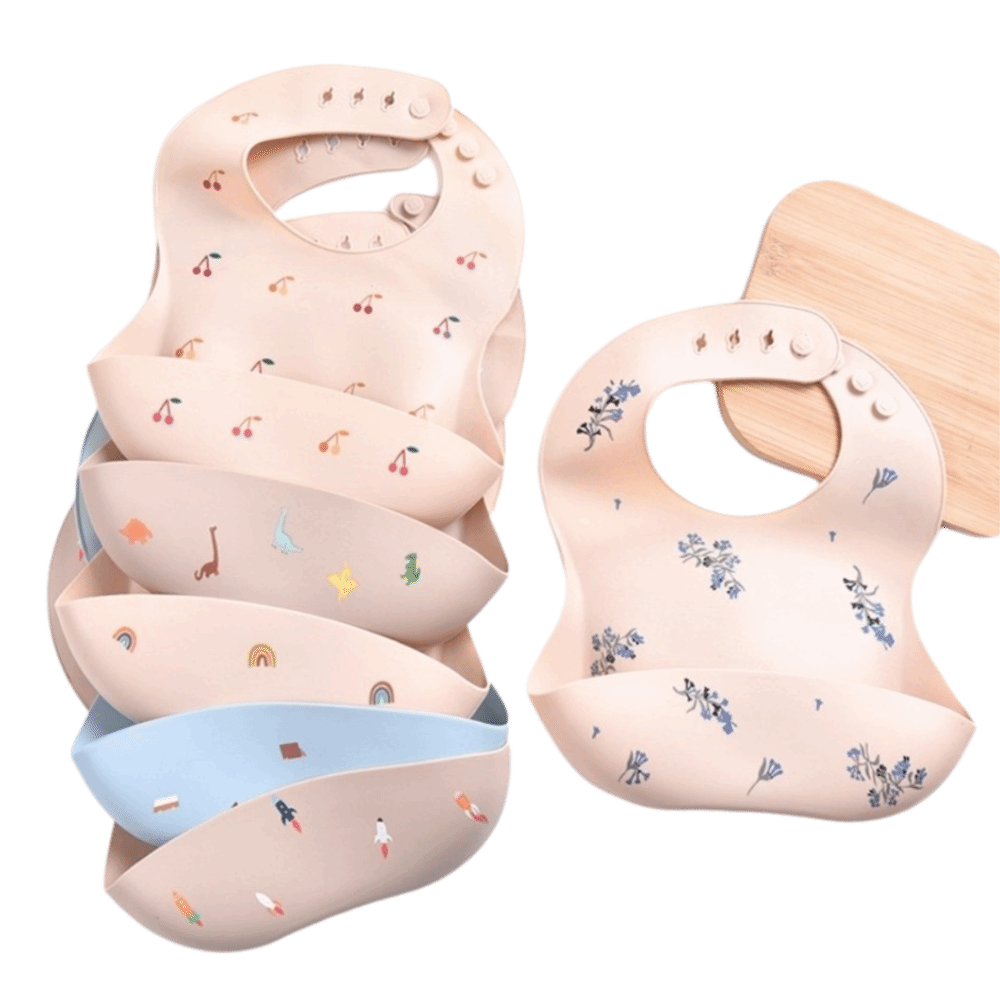 Novo Babador de Silicone para  - Waterproof Baby Bibs Silicone avaliação e preço
