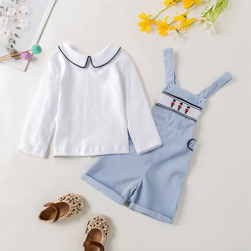 Meninos roupas espanholas roup - Baby Boy Suit Set Baptism avaliação e preço