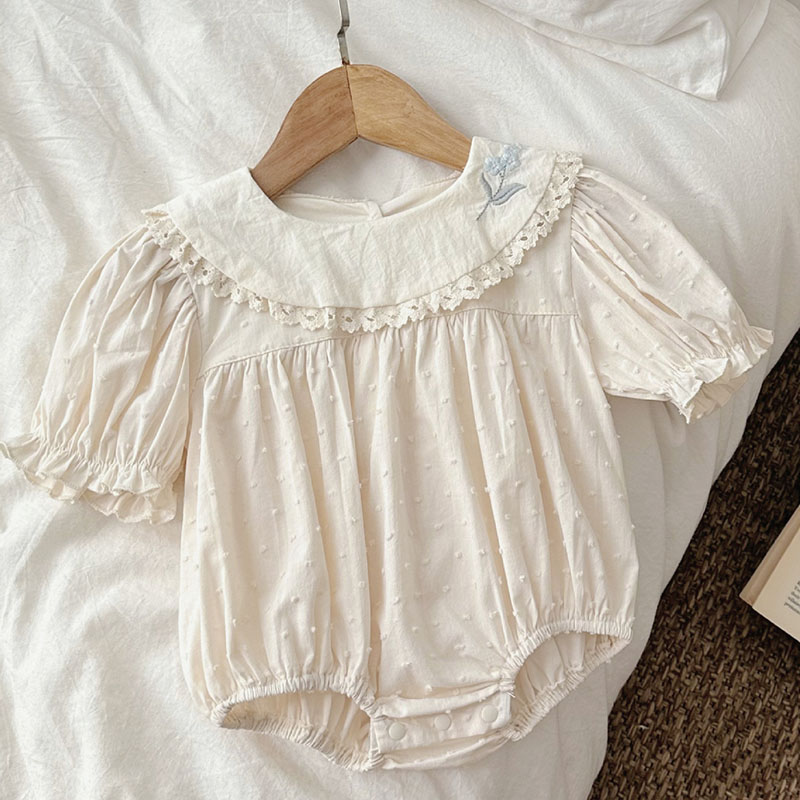 2025 novo verão bebê recém-nas - Newborn Baby Girl Romper Floral avaliação e preço
