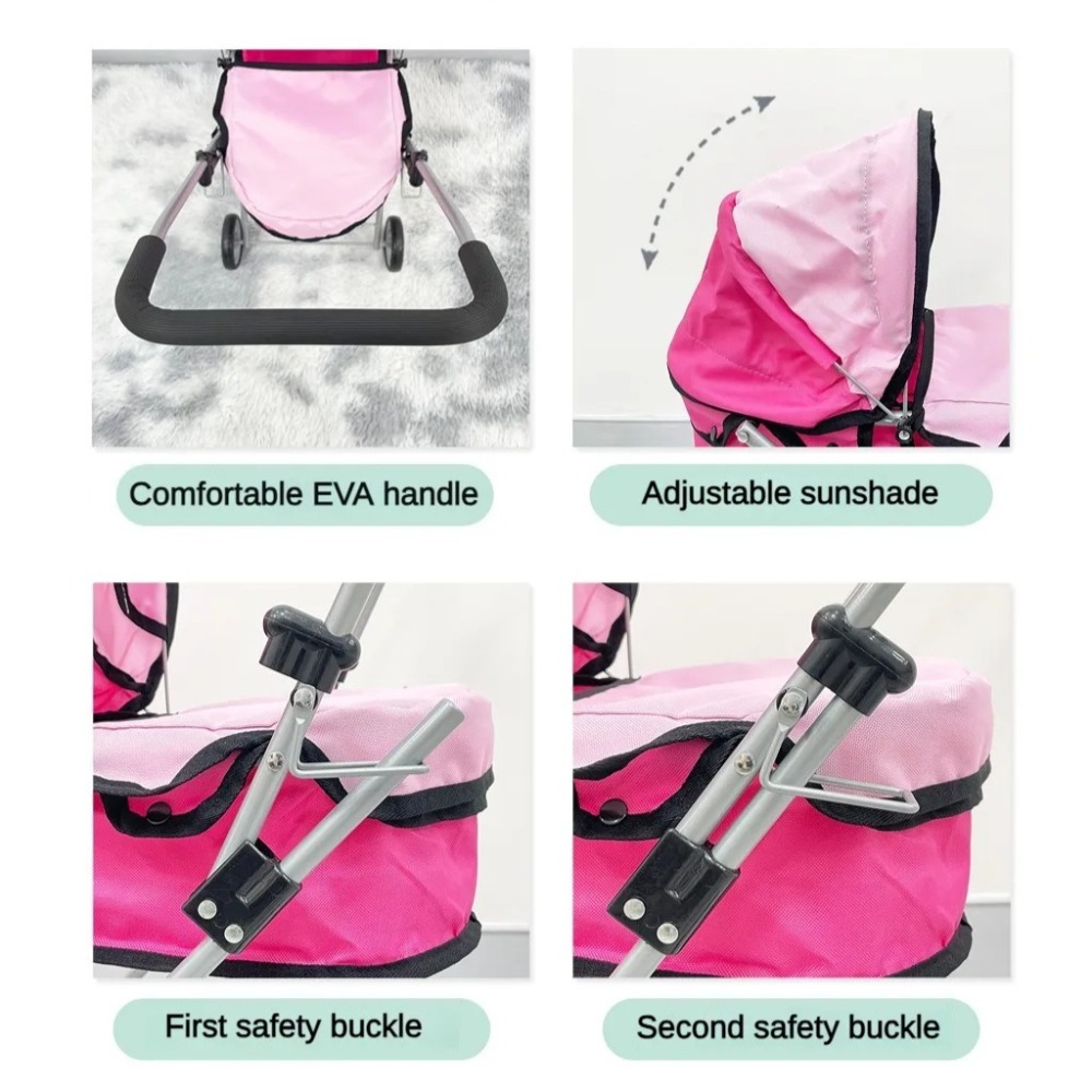 Carrinho de boneca para crianç - Lightweight Foldable Baby Stroller Compact avaliação e preço