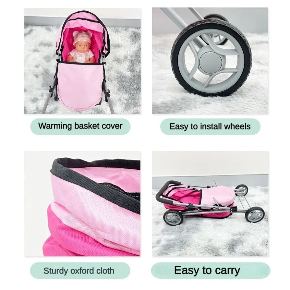 Carrinho de boneca para crianç - Lightweight Foldable Baby Stroller Compact avaliação e preço